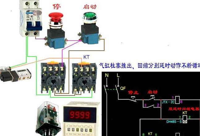 电磁阀气缸接线教程：实现气缸往复运动