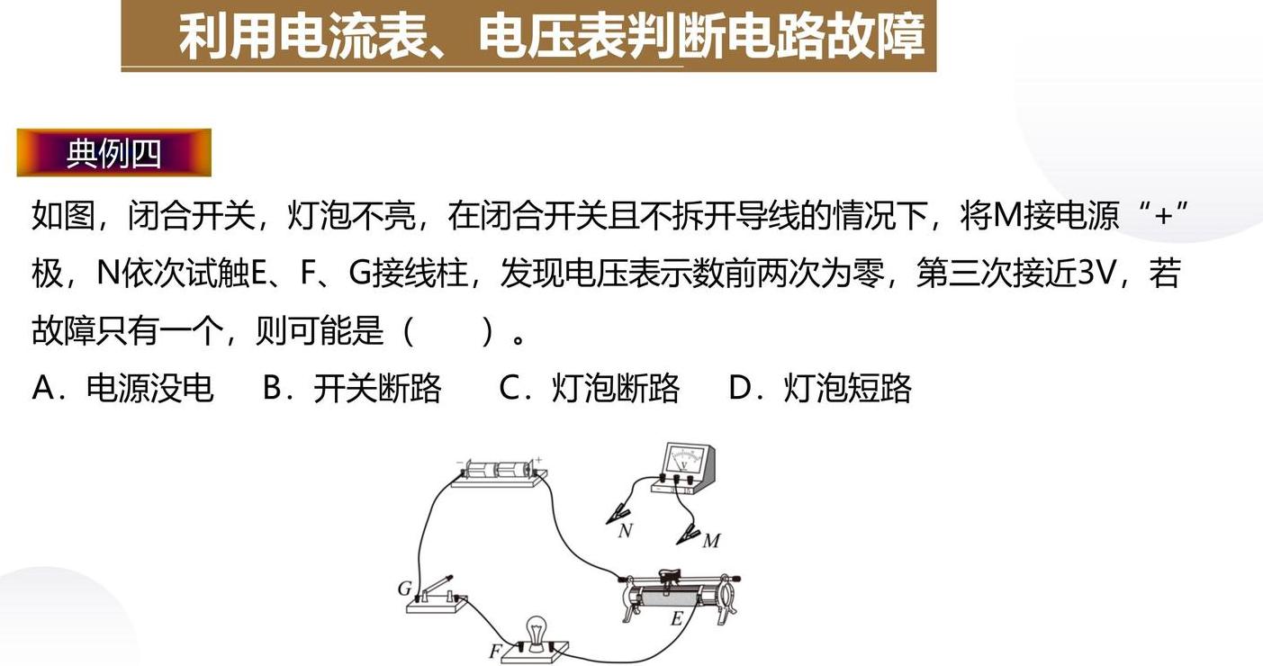 初三电路故障快速判断技巧总结