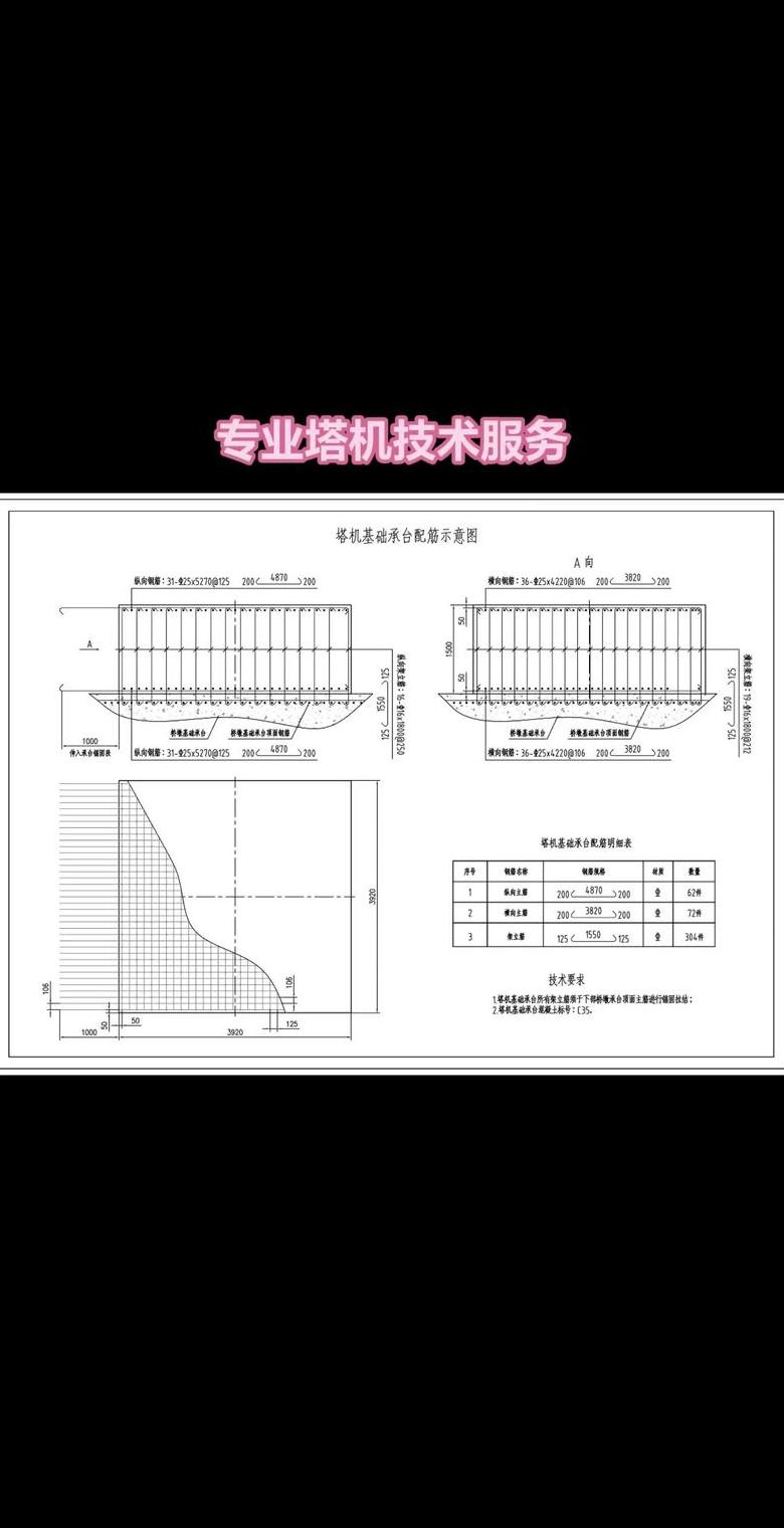 塔吊基础混凝土强度标准及安装要求